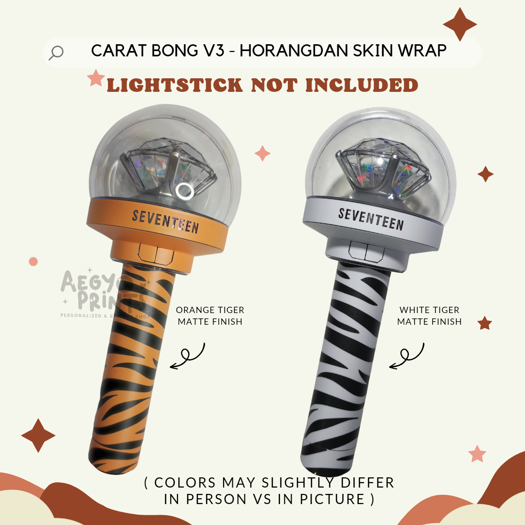 CARAT BONG V3 - HORANGDAN SKIN WRAP FOR SEVENTEEN LIGHTSTICK CBV3 | AegyoPrints