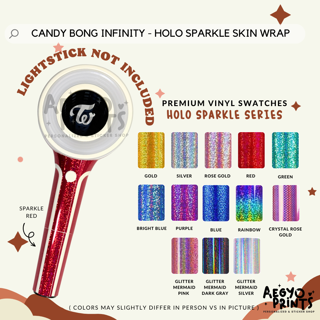 TWICE CANDY BONG INFINITY - HOLO SPARKLE SKIN WRAP | AegyoPrints