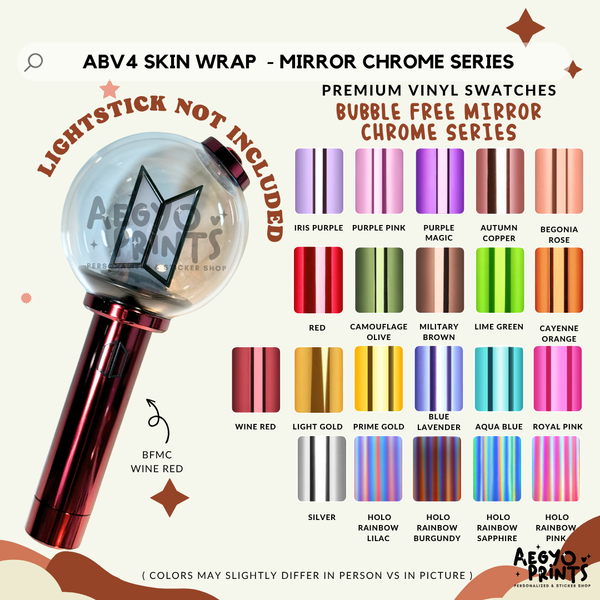 ABV4 - MIRROR CHROME SERIES FAN-MADE Army Bomb V4 Skin Wrap | Aegyoprints (sticker decals only)