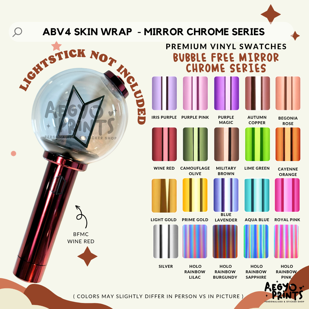 ABV4 - MIRROR CHROME SERIES FAN-MADE Army Bomb V4 Skin Wrap | Aegyoprints (sticker decals only)
