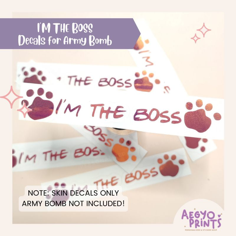 DAECHWITA CAT - I'M THE BOSS - DAECHWITA HANGUL DECAL STICKE FOR ARMY BOMB | Aegyoprints