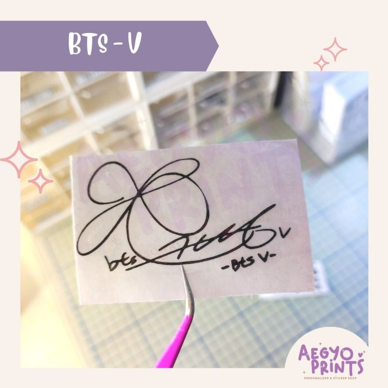 BTS MEMBER SIGNATURE DECAL STICKER by Aegyoprints