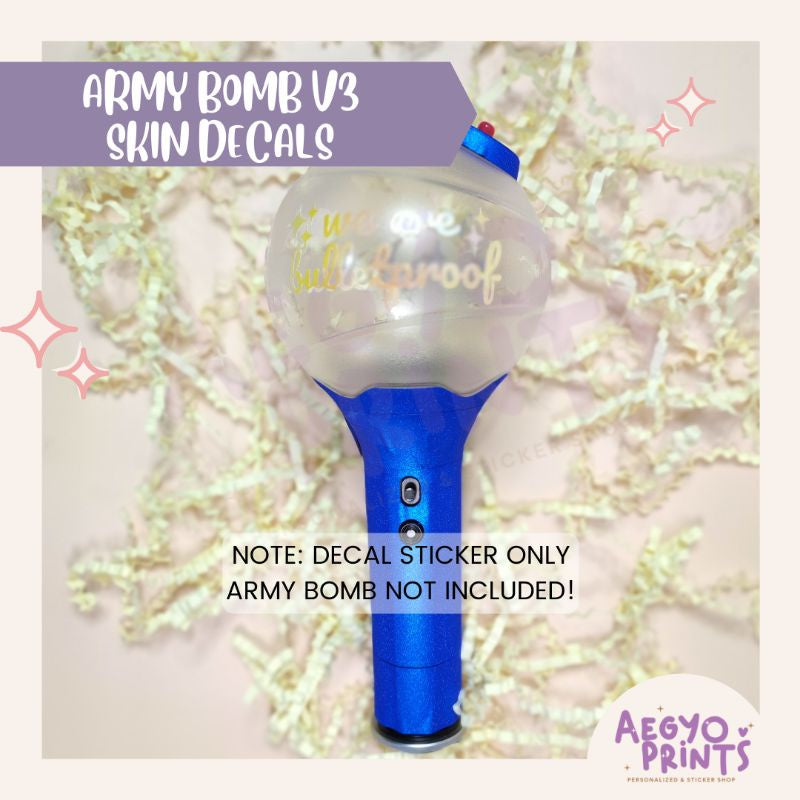BTS ARMY BOMB V3 - SKIN DECALS PREMIUM GLITTERED COLLECTION