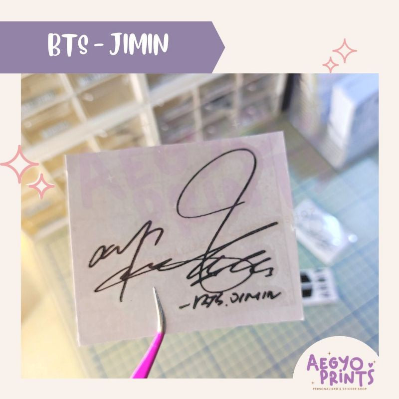 BTS MEMBER SIGNATURE DECAL STICKER by Aegyoprints