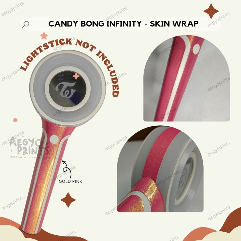 트와이스 캔디 봉 인피니티 - 스킨 랩 | 애교프린트