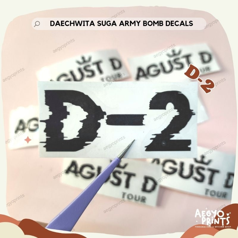 DAECHWITA SUGA ARMY BOMB DECAL STICKER | Aegyoprints