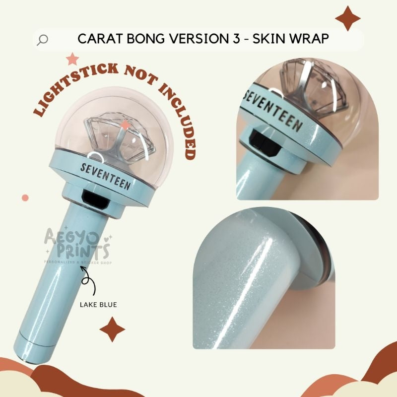 CARAT BONG V3 - SHIMMERED SKIN WRAP FOR SEVENTEEN LIGHTSTICK CBV3