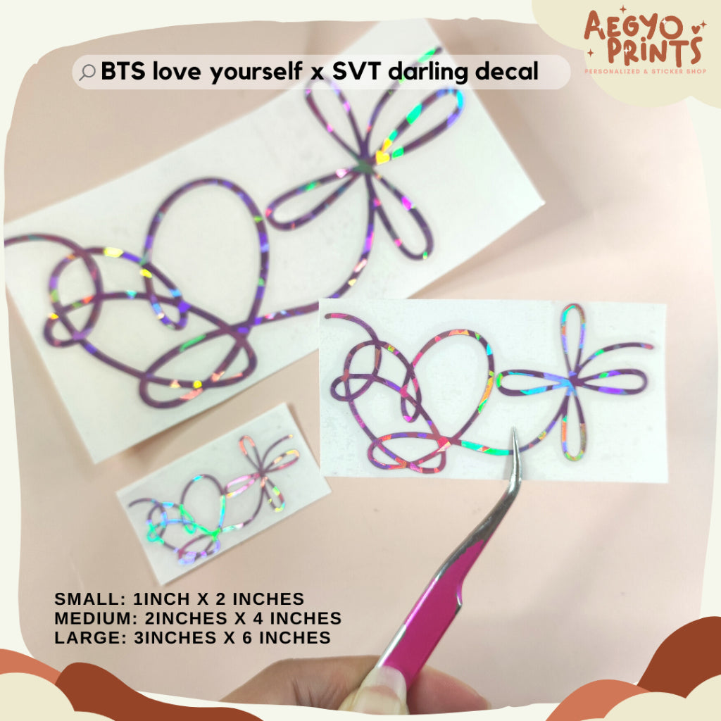 BTS Love Yourself x SVT Darling Decal Sticker | AegyoPrints