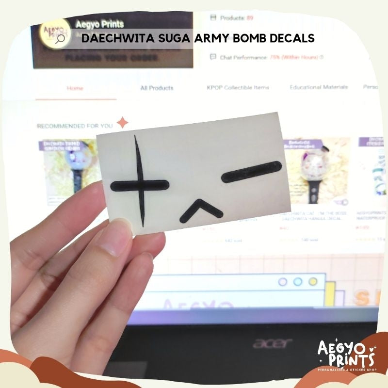 DAECHWITA SUGA ARMY BOMB DECAL STICKER | Aegyoprints