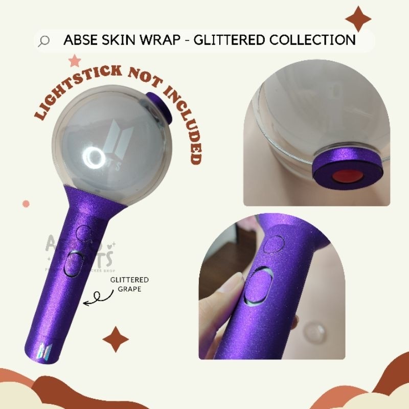 ABSE - GLITTERED SERIES FAN-MADE Army Bomb Skin Wrap | Aegyoprints (sticker decals only)