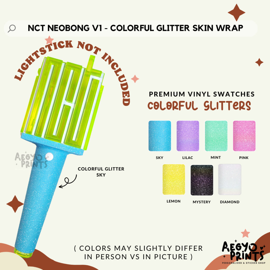 NCT NEOBONG V1 - COLORFUL GLITTERS SKIN WRAP Decal Sticker by Aegyoprints