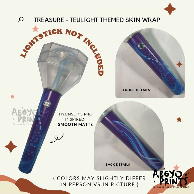 TEULIGHT - HYUNSUK's MIC INSPIRED SKIN WRAP FOR TREASURE LIGHTSTICK | Aegyoprints