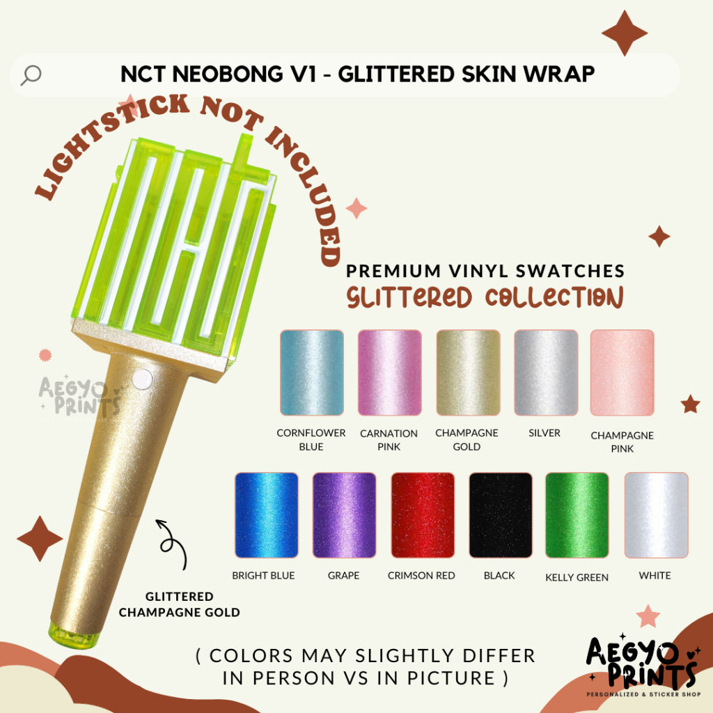 NCT NEOBONG V1 - GLITTERED SKIN WRAP Decal Sticker by Aegyoprints