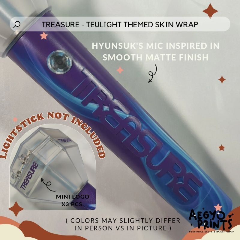TEULIGHT - HYUNSUK's MIC INSPIRED SKIN WRAP FOR TREASURE LIGHTSTICK | Aegyoprints
