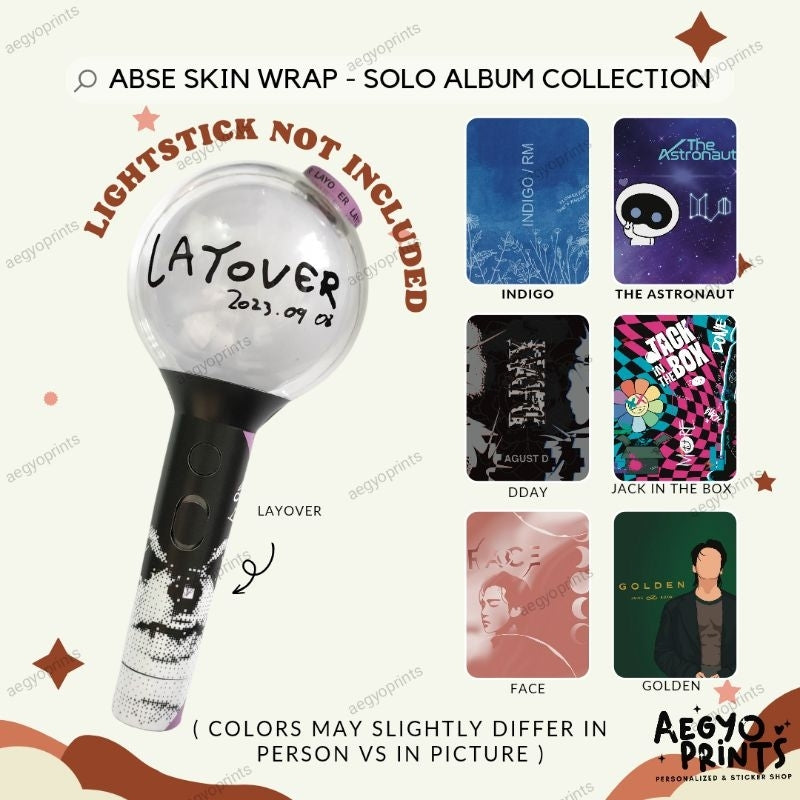 BTS SOLO ALBUM THEMED SKIN WRAP FOR ABSE (V4) |BY AEGYOPRINTS