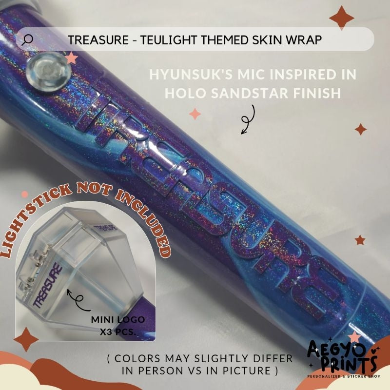 TEULIGHT - HYUNSUK's MIC INSPIRED SKIN WRAP FOR TREASURE LIGHTSTICK | Aegyoprints