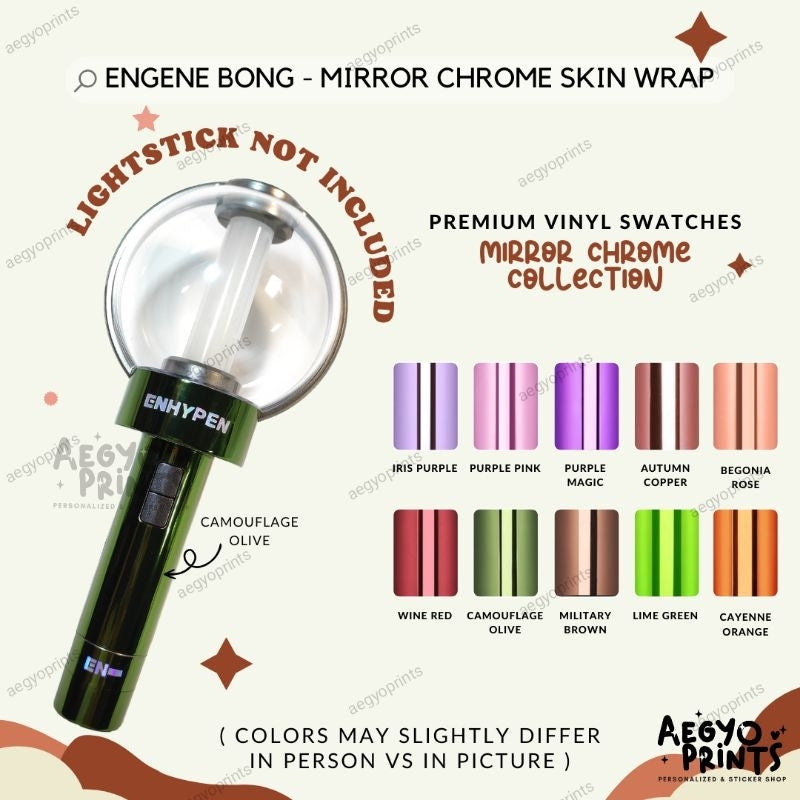 ENHYPEN ENGENE BONG MIRROR CHROME SKIN WRAP - Decal Sticker | AegyoPrints