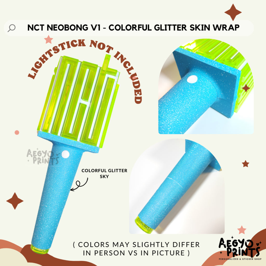 NCT NEOBONG V1 - COLORFUL GLITTERS SKIN WRAP Decal Sticker by Aegyoprints