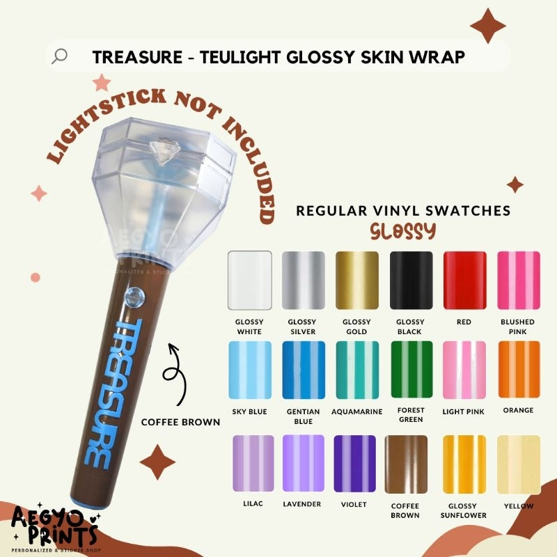 TEULIGHT - GLOSSY SKIN WRAP FOR TREASURE LIGHTSTICK | Aegyoprints