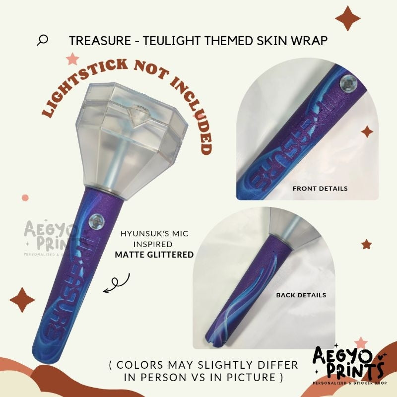 TEULIGHT - HYUNSUK's MIC INSPIRED SKIN WRAP FOR TREASURE LIGHTSTICK | Aegyoprints