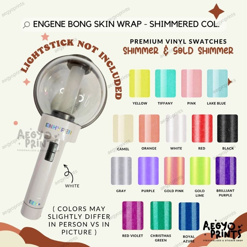 ENHYPEN ENGENE BONG SHIMMERED SKIN WRAP - Decal Sticker | AegyoPrints