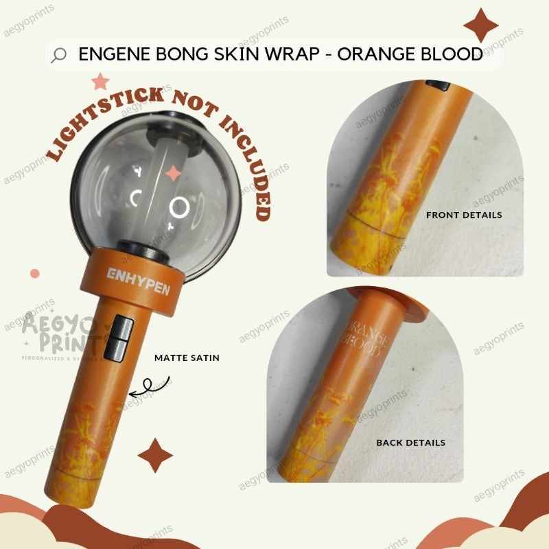 ENHYPEN ENGENE BONG ORANGE BLOOD SKIN WRAP - Decal Sticker | AegyoPrints