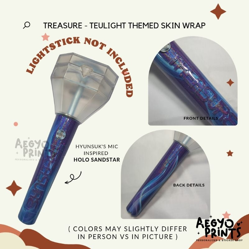 TEULIGHT - HYUNSUK's MIC INSPIRED SKIN WRAP FOR TREASURE LIGHTSTICK | Aegyoprints