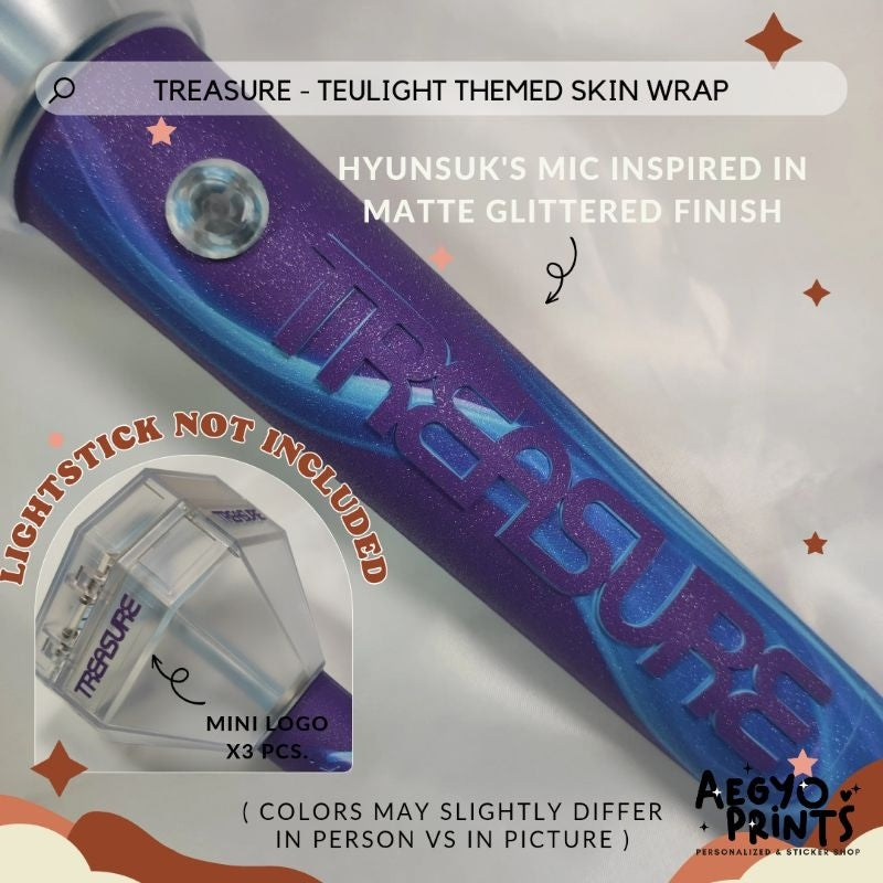 TEULIGHT - HYUNSUK's MIC INSPIRED SKIN WRAP FOR TREASURE LIGHTSTICK | Aegyoprints