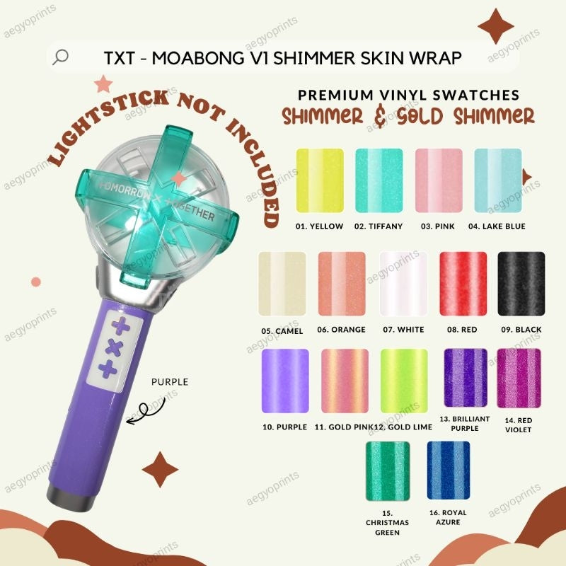 MOABONGV1 - SKIN WRAP FOR TxT LIGHTSTICK decal stickers | Aegyoprints