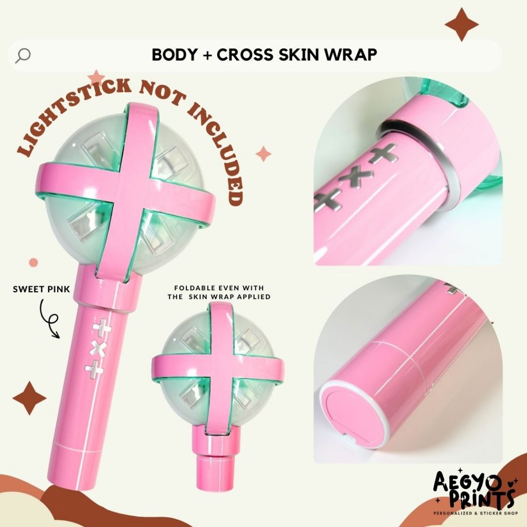 MOABONGV2 - GLOSSY SERIES SKIN WRAP FOR TxT LIGHTSTICK FAN-MADE decal stickers | Aegyoprints
