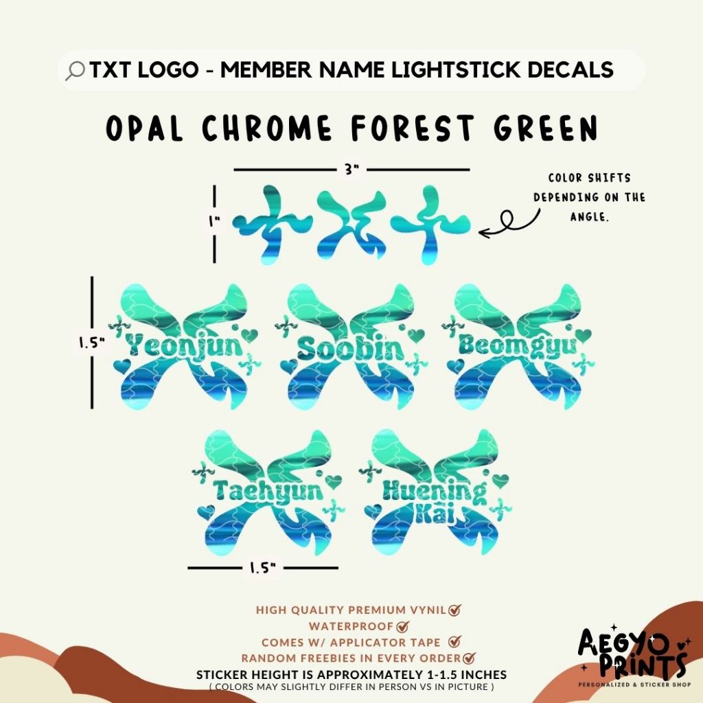 TXT TUBATU - FANMADE LIGHTSTICK DECAL | by aegyoprints