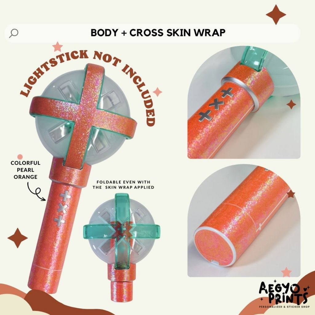 MOABONGV2 - COLORFUL PEARL SKIN WRAP FOR TxT LIGHTSTICK FAN-MADE decal stickers | Aegyoprints