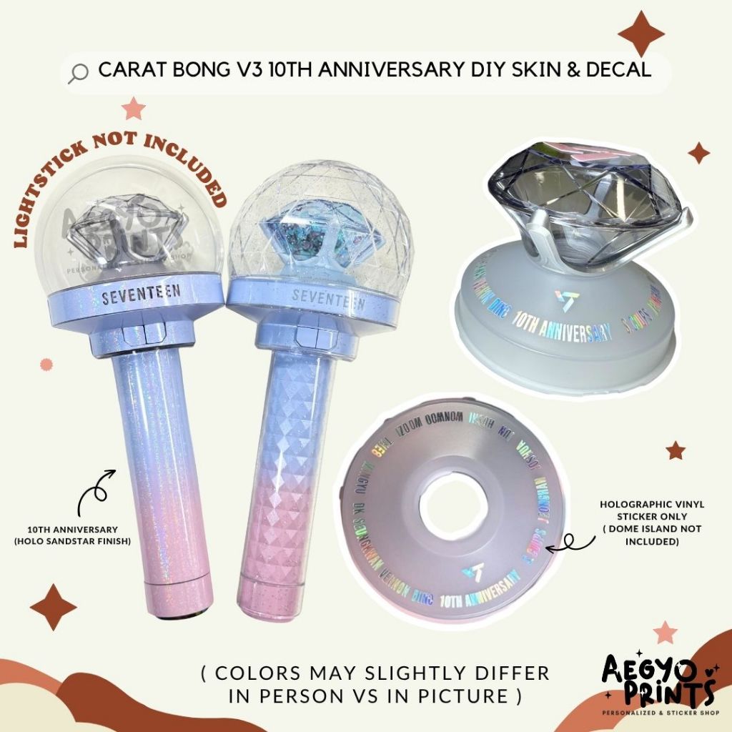 CARAT BONG V3 10TH ANNIVERSARY DIY SKIN & DECAL | fan-made by aegyoprints