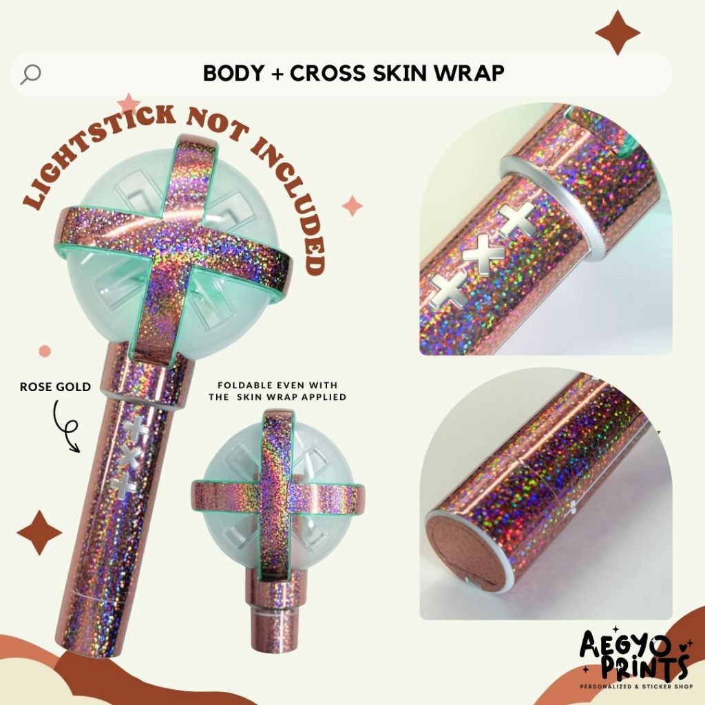 MOABONGV2 - HOLO SPARKLE SKIN WRAP FOR TxT LIGHTSTICK FAN-MADE decal stickers | Aegyoprints