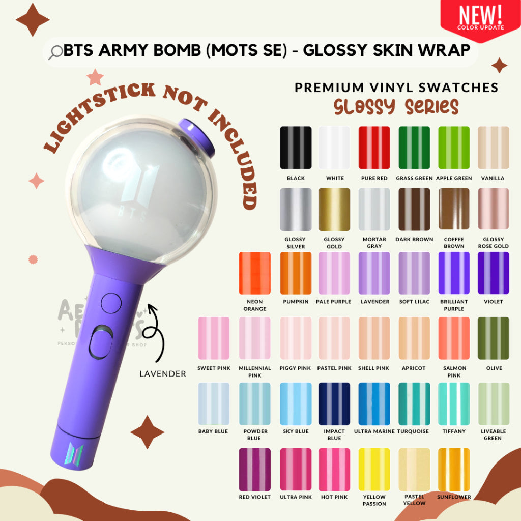 ARMY BOMB (v4) MOTS SE - GLOSSY SKIN WRAP FOR BTS LIGHTSTICK | Aegyoprints (sticker decals only)