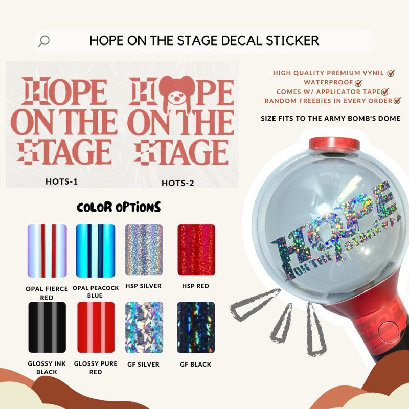 HOPE on the Stage Tour Decal Sticker Collection by Aegyoprints