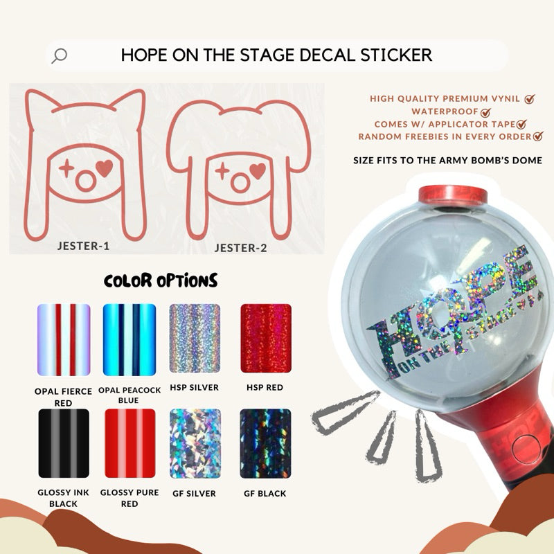 HOPE on the Stage Tour Decal Sticker Collection by Aegyoprints