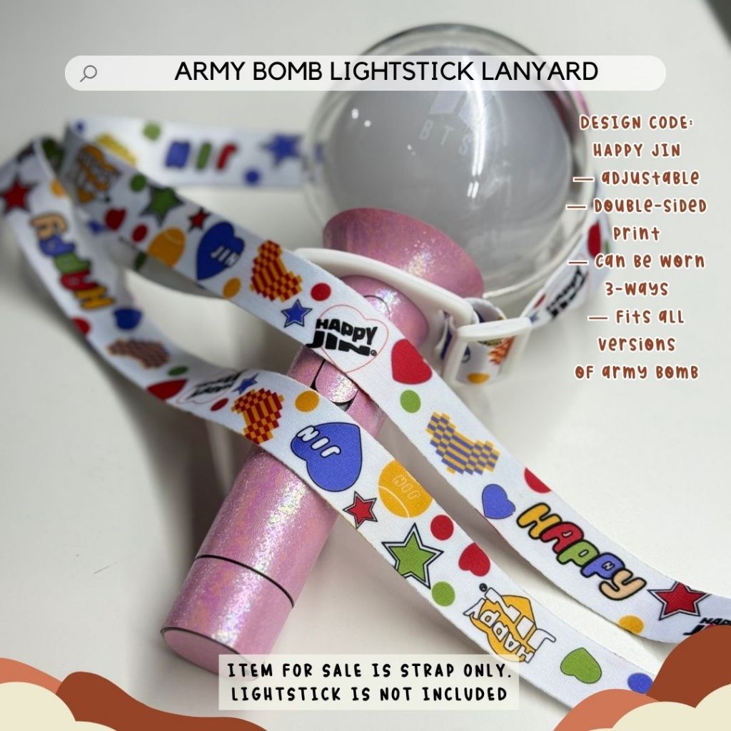 BANGTAN FAN-MADE LIGHTSTICK LANYARD FOR ARMY BOMB | AEGYOPRINTS