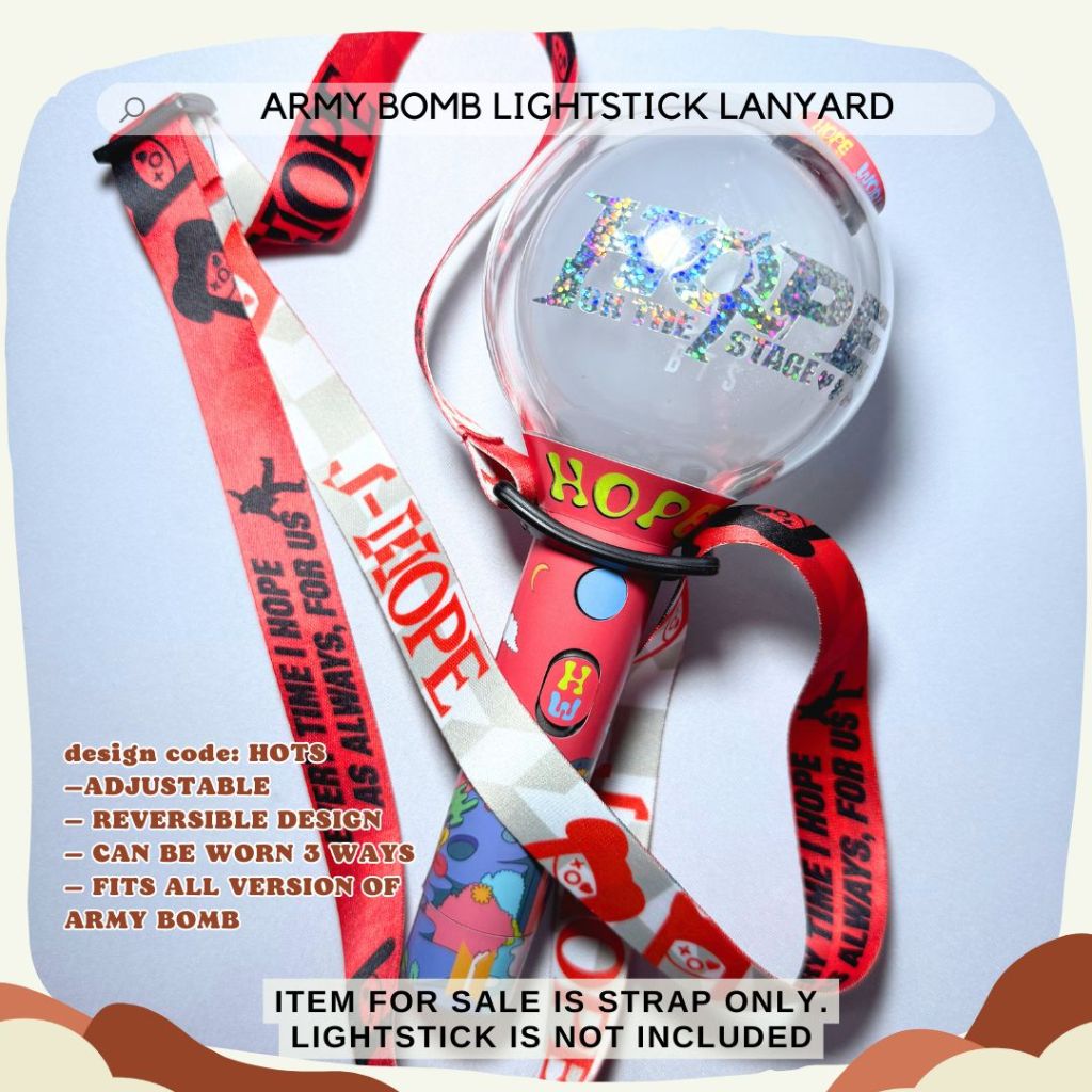 HOPE ON THE STAGE - BTS ARMY BOMB LIGHTSTICK LANYARD | AEGYOPRINTS