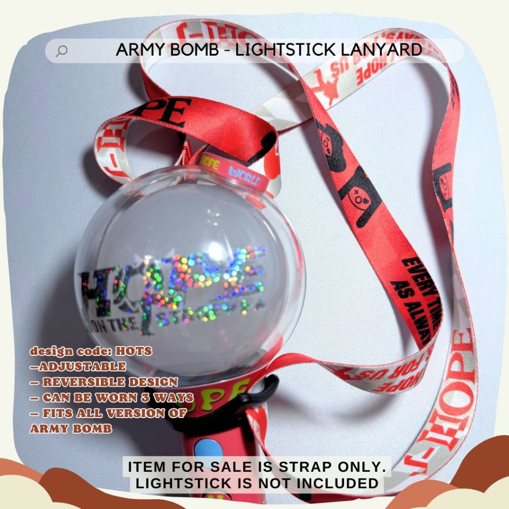 HOPE ON THE STAGE - BTS ARMY BOMB LIGHTSTICK LANYARD | AEGYOPRINTS