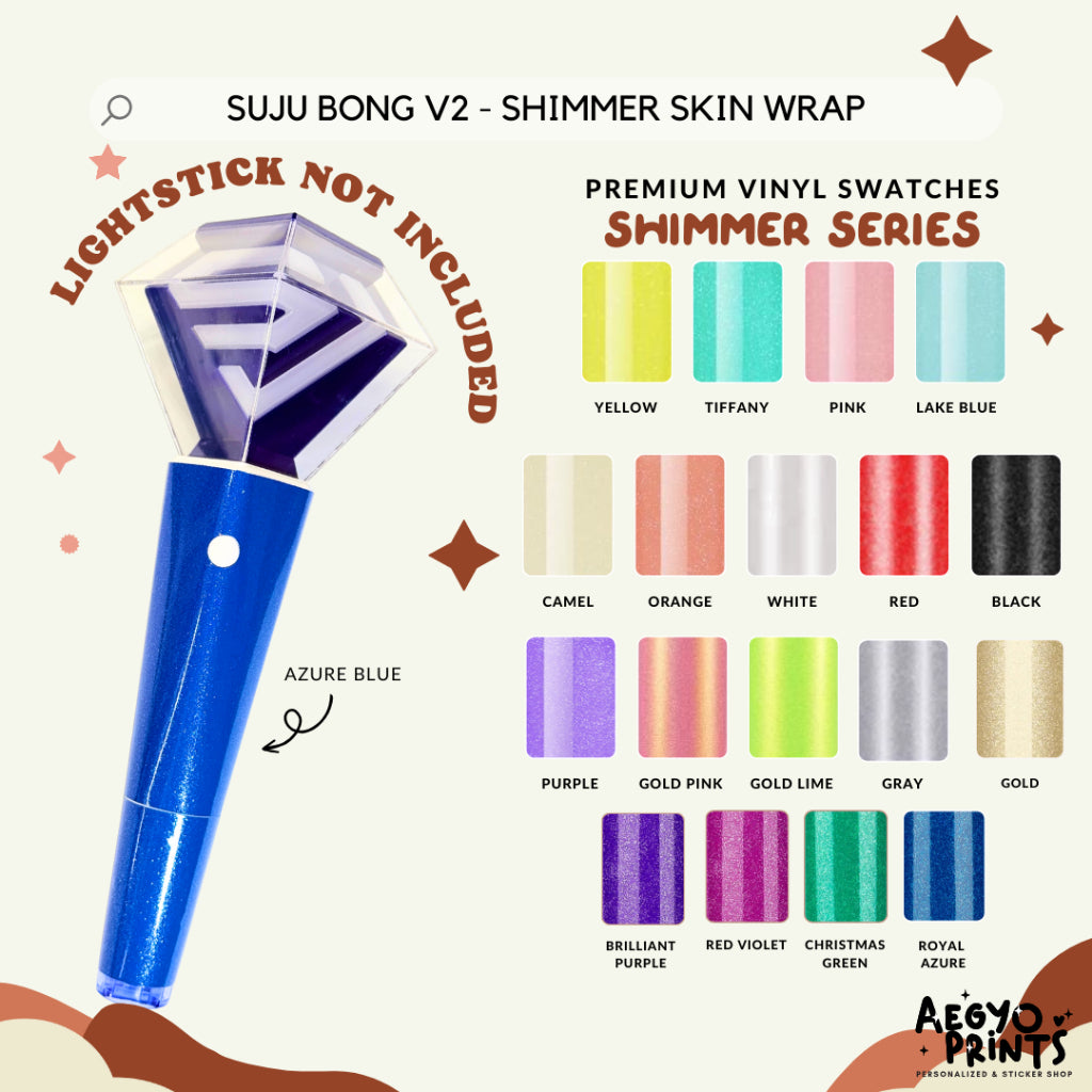 SUJU BONG V2 - SHIMMER SKIN WRAP FOR SUPER JUNIOR LIGHTSTICK FAN-MADE decal stickers | Aegyoprints