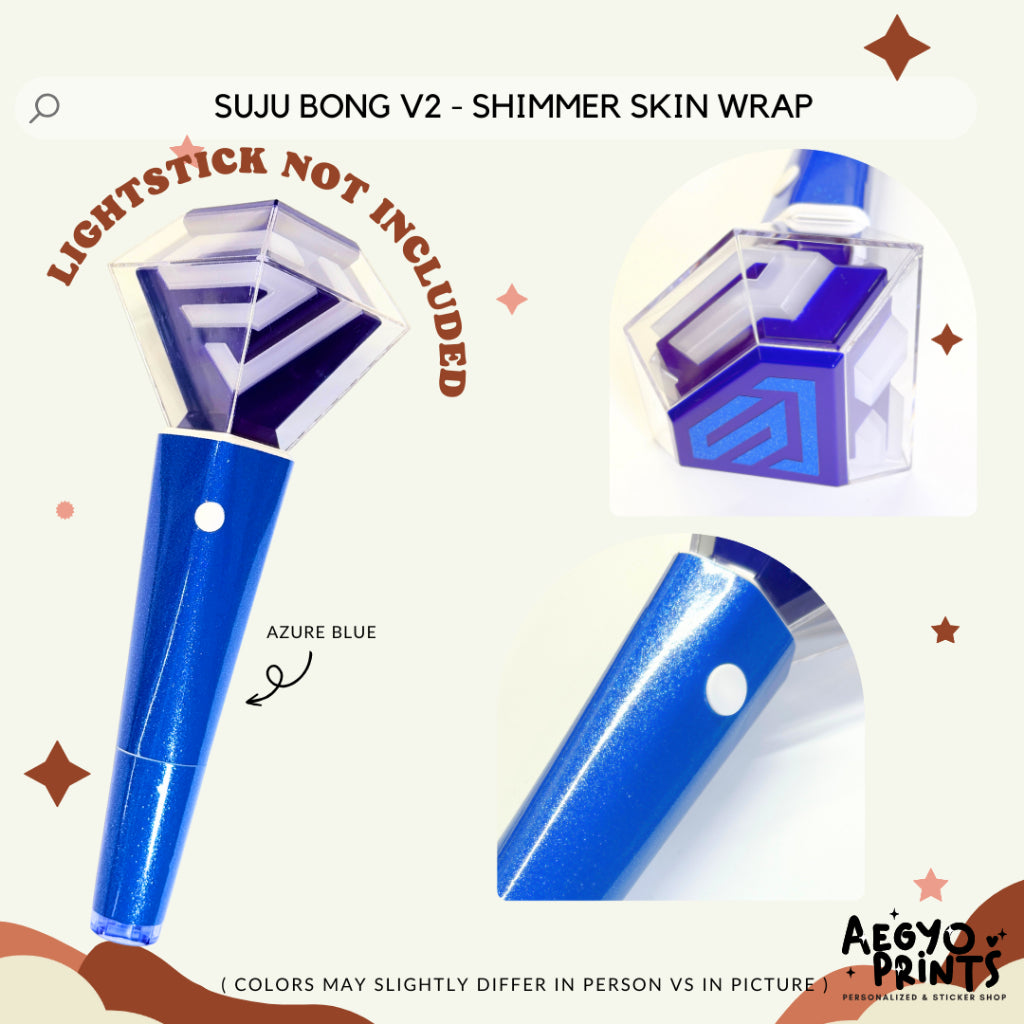 SUJU BONG V2 - SHIMMER SKIN WRAP FOR SUPER JUNIOR LIGHTSTICK FAN-MADE decal stickers | Aegyoprints