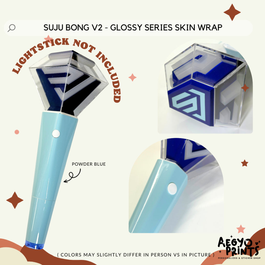 SUJU BONG V2 - GLOSSY SKIN WRAP FOR SUPER JUNIOR LIGHTSTICK FAN-MADE decal stickers | Aegyoprints