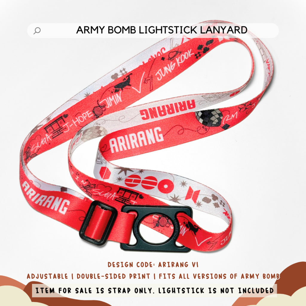 BANGTAN FAN-MADE LIGHTSTICK LANYARD FOR ARMY BOMB | AEGYOPRINTS