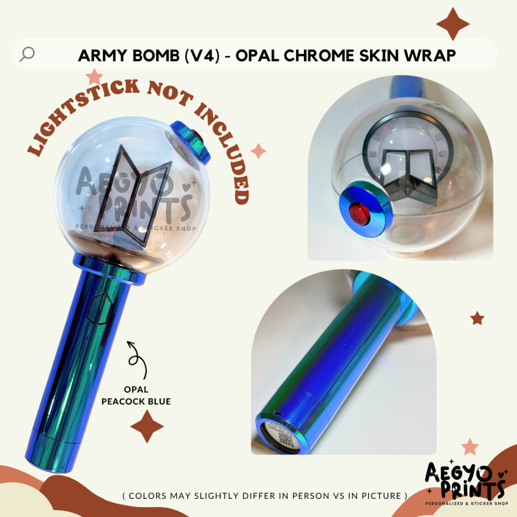 ABV4 - OPAL CHROME SERIES FAN-MADE Army Bomb V4 Skin Wrap | Aegyoprints (sticker decals only)