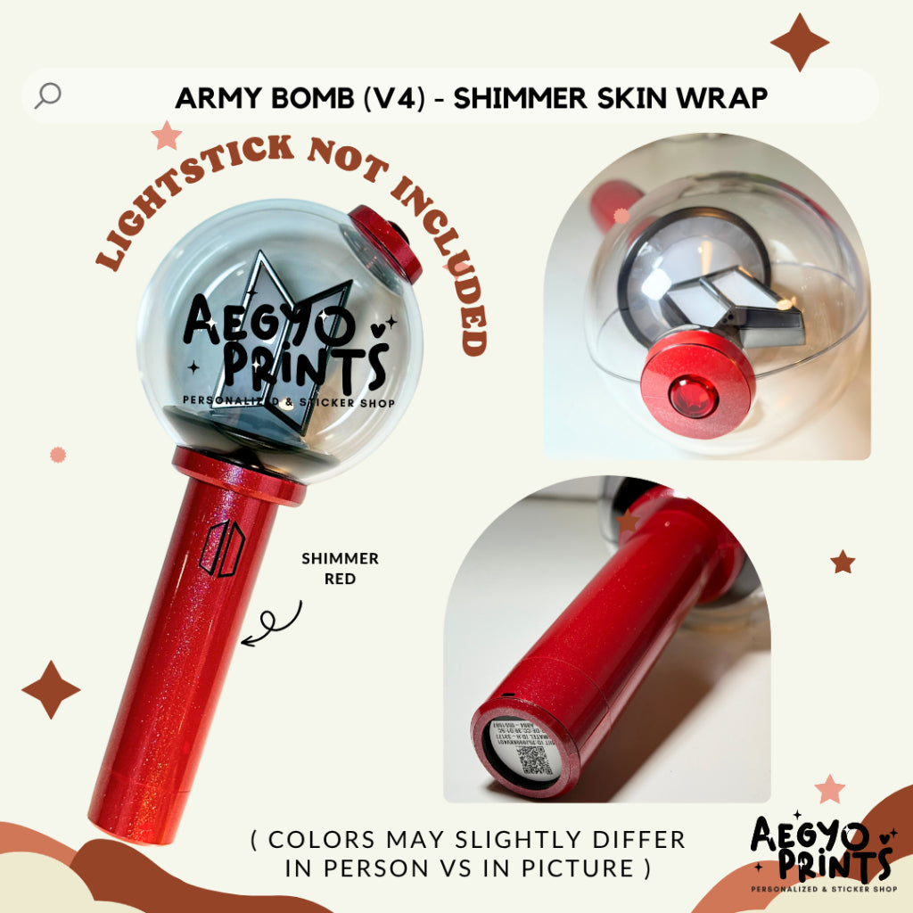ABV4 - SHIMMER SERIES FAN-MADE Army Bomb V4 Skin Wrap | Aegyoprints (sticker decals only)