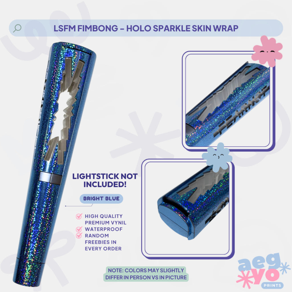LSFM FIMBONG - HOLO SPARKLE SERIES Fan-made Lightstick Skin Wrap | Aegyoprints