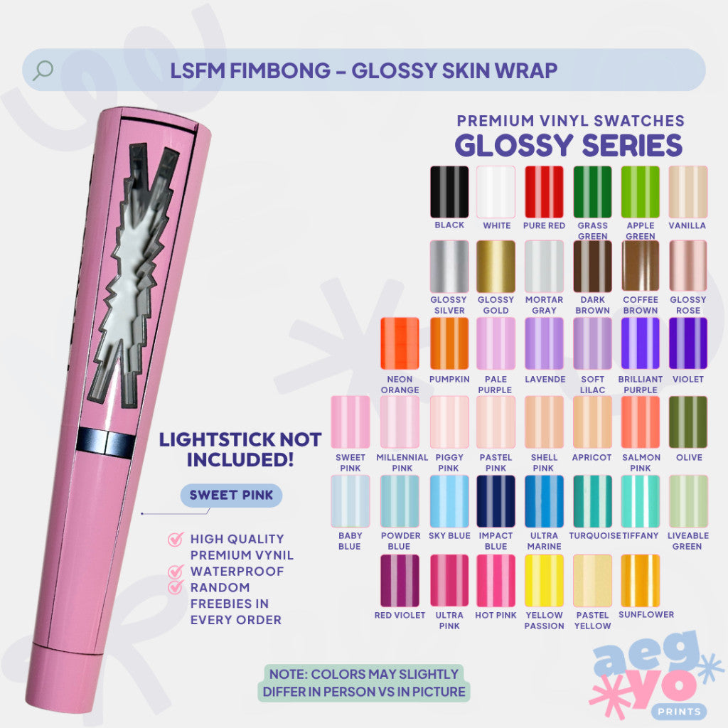 LSFM FIMBONG - GLOSSY SERIES Fan-made Lightstick Skin Wrap | Aegyoprints