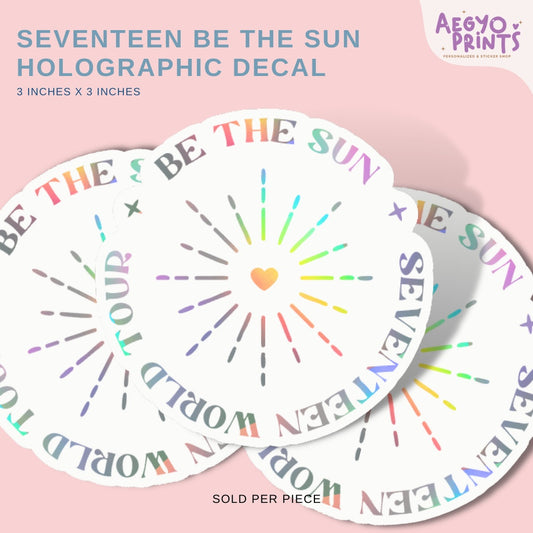 세븐틴 - BE THE SUN KPOP 홀로그램 데칼 스티커 | 작성자: AEGYOPRINTS