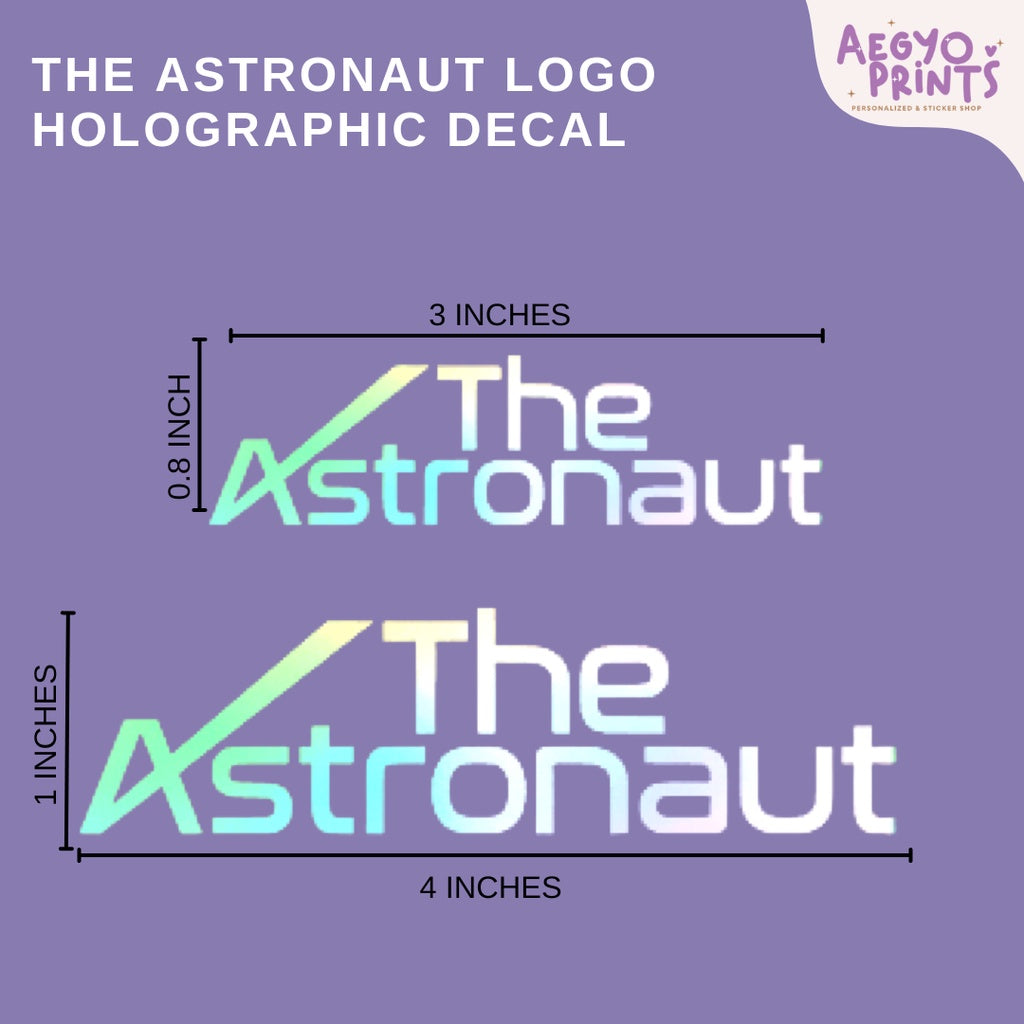 THE ASTRONAUT (JIN NEWEST SINGLE) LOGO - HOLOGRAPHIC DECAL | BY AEGYOPRINTS